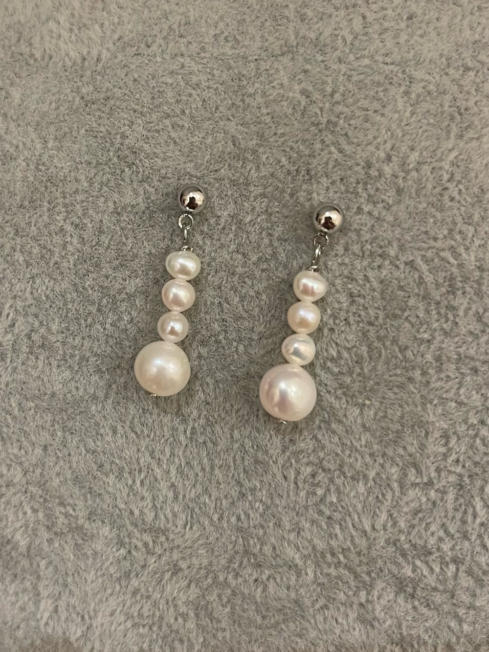 Classic Freshwater Pearl Drop Earrings - White 925 Sterling Silver Posts 38